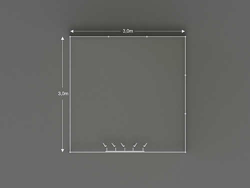 3 X 3 floor plan