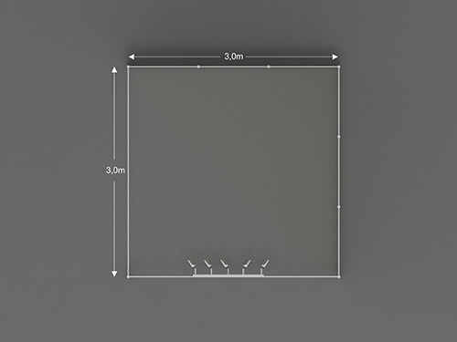 3 X 3 floor plan