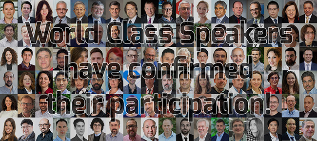World Class Speakers have confirmed their participation!